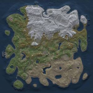 Thumbnail Rust Map: Procedural Map, Size: 4500, Seed: 1587476499, 15 Monuments