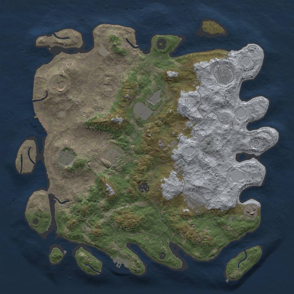 Rust Map: Procedural Map, Size: 4187, Seed: 24112022, 18 Monuments