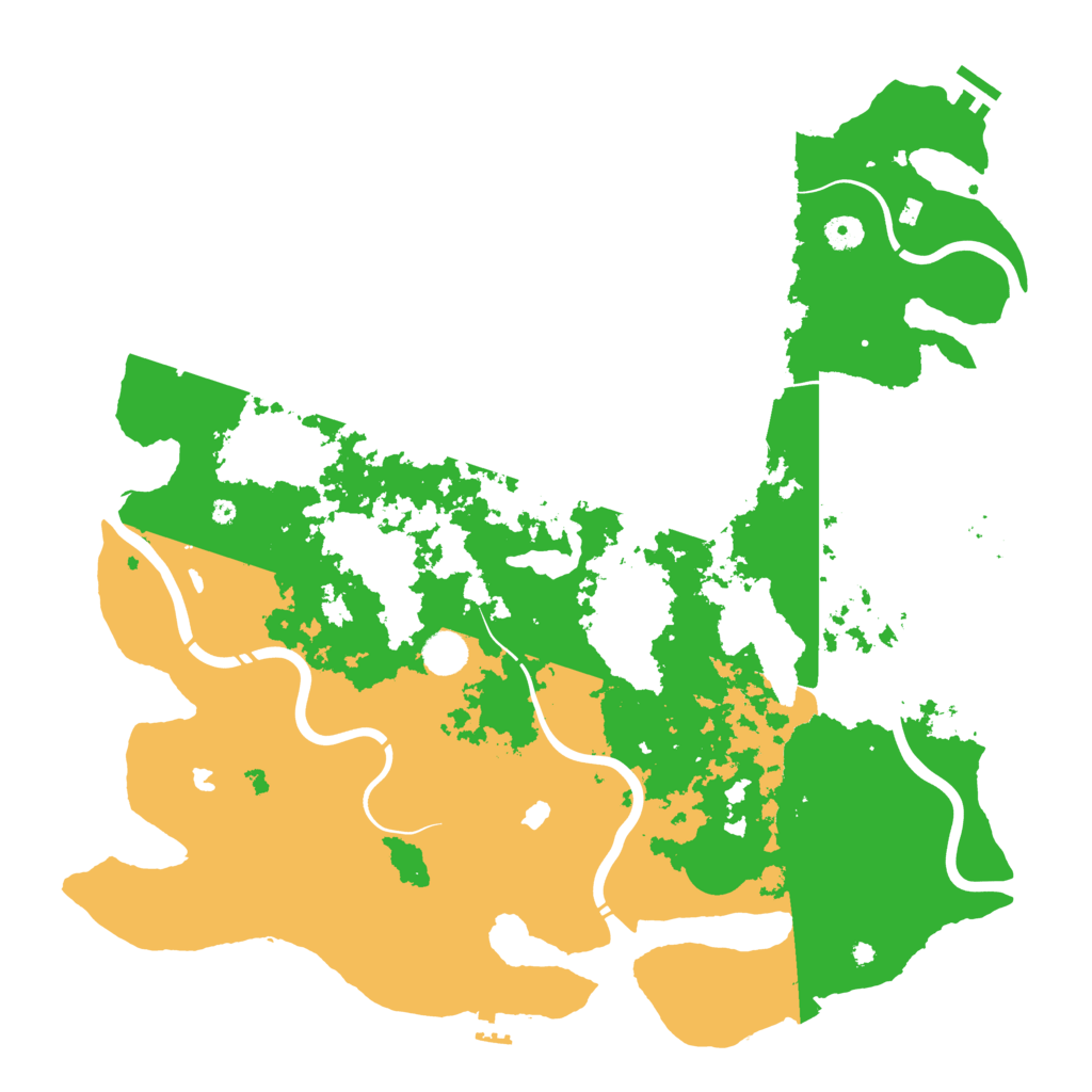 Biome Rust Map: Procedural Map, Size: 4500, Seed: 13153