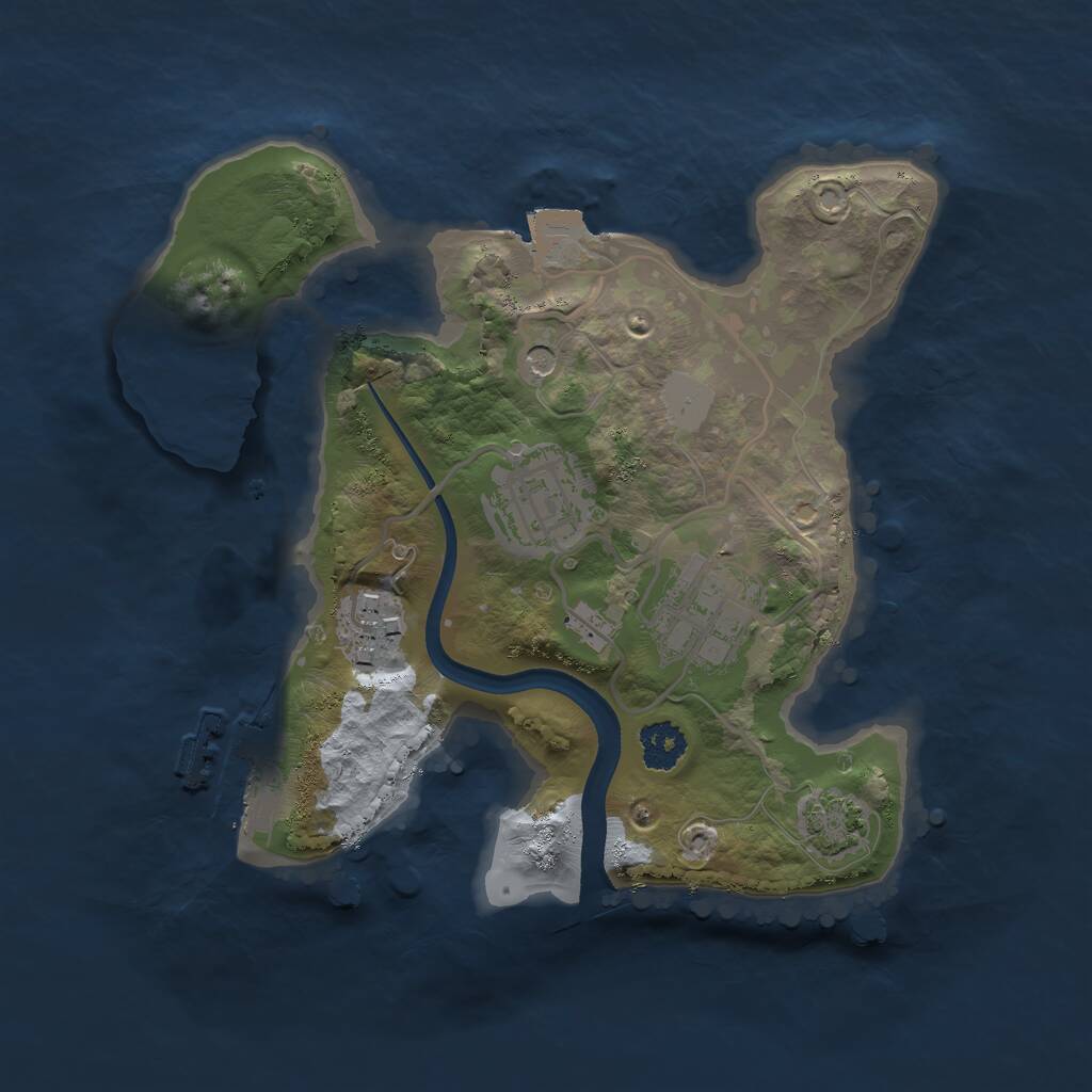 Rust Map: Procedural Map, Size: 2300, Seed: 521, 7 Monuments