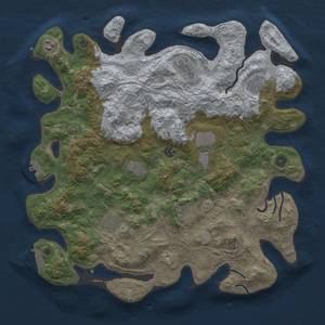 Thumbnail Rust Map: Procedural Map, Size: 4300, Seed: 2063665101, 18 Monuments