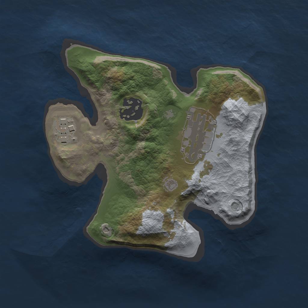 Rust Map: Barren, Size: 1900, Seed: 712372, 5 Monuments
