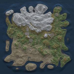 Thumbnail Rust Map: Procedural Map, Size: 4300, Seed: 824, 19 Monuments