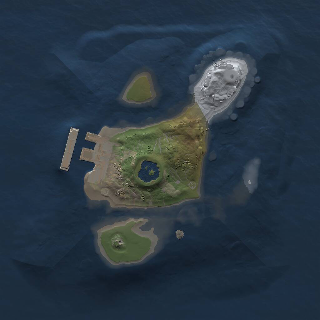 Rust Map: Procedural Map, Size: 1500, Seed: 1120323471, 2 Monuments