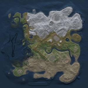 Thumbnail Rust Map: Procedural Map, Size: 3800, Seed: 14578933, 16 Monuments