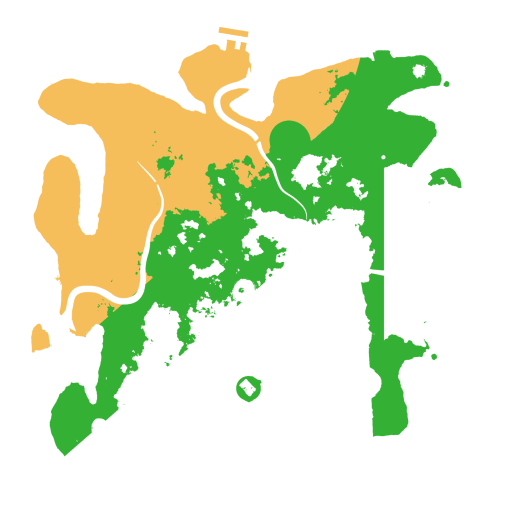 Biome Rust Map: Procedural Map, Size: 3500, Seed: 9852