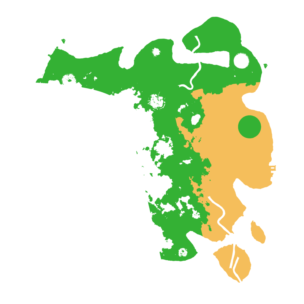 Biome Rust Map: Procedural Map, Size: 3500, Seed: 14864169