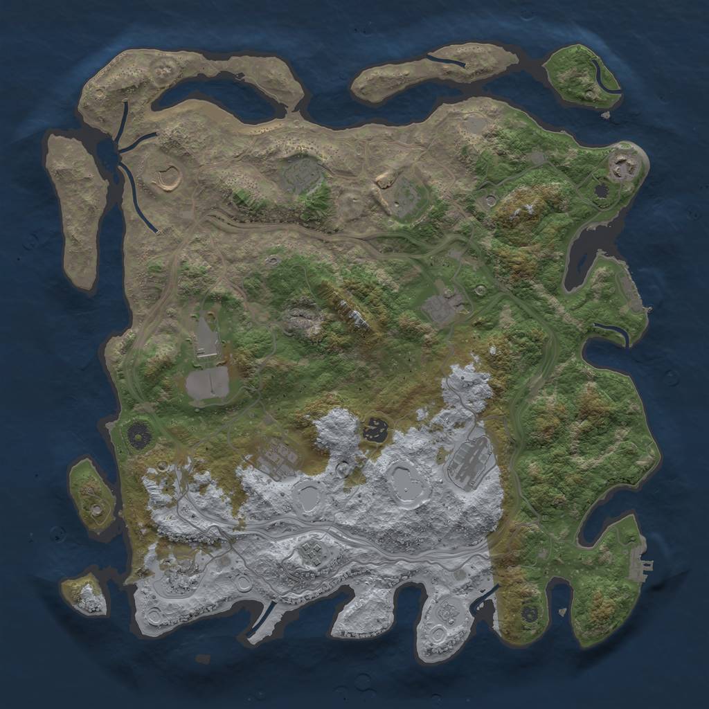 Rust Map: Procedural Map, Size: 4250, Seed: 1051444123, 20 Monuments