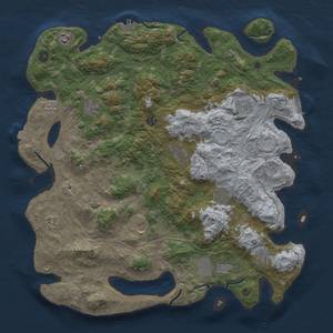 Thumbnail Rust Map: Procedural Map, Size: 4500, Seed: 99740315, 19 Monuments