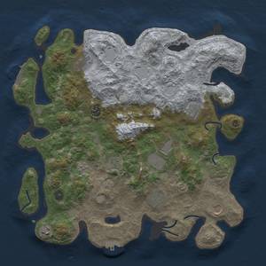 Thumbnail Rust Map: Procedural Map, Size: 4000, Seed: 98121289, 18 Monuments