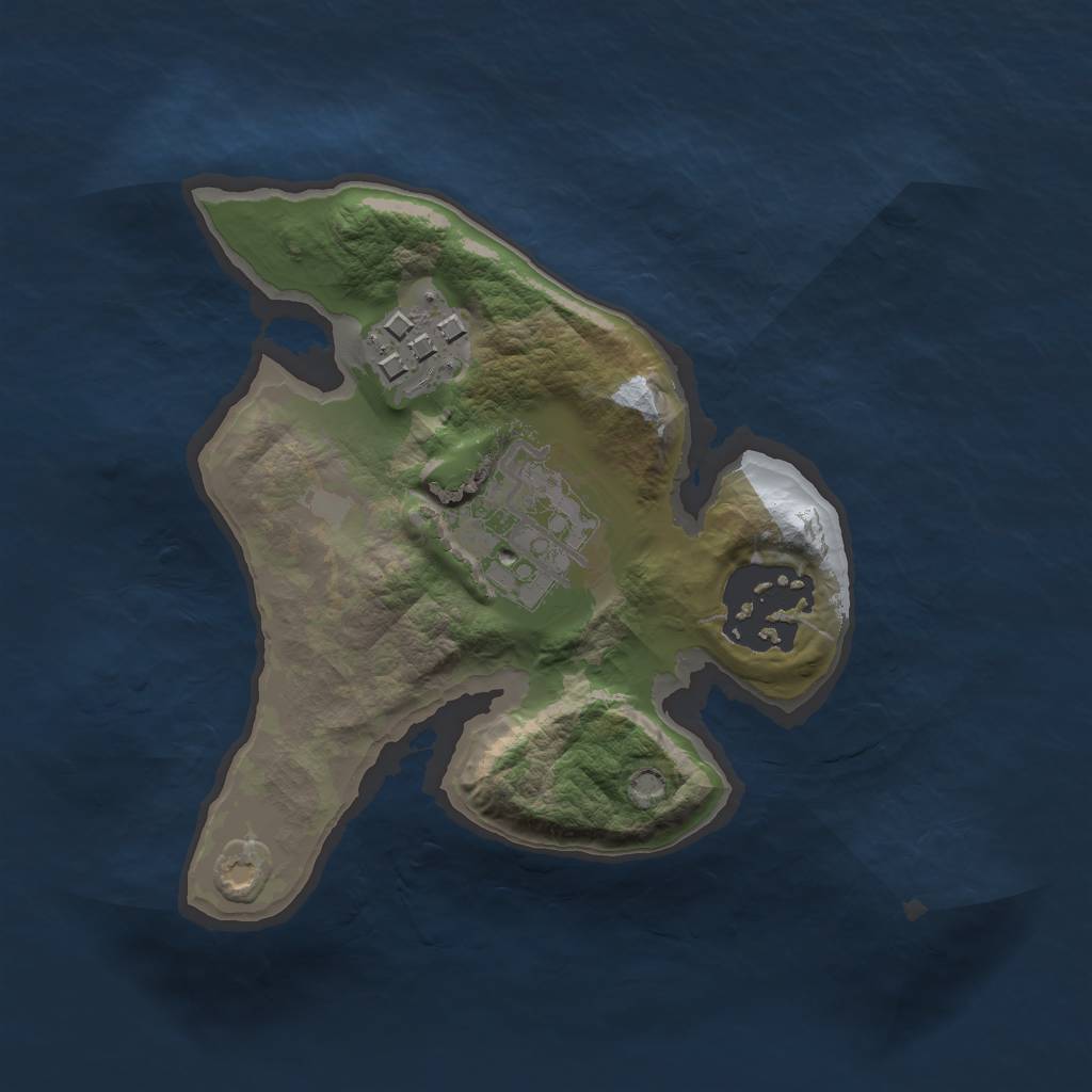 Rust Map: Barren, Size: 1750, Seed: 333333, 5 Monuments
