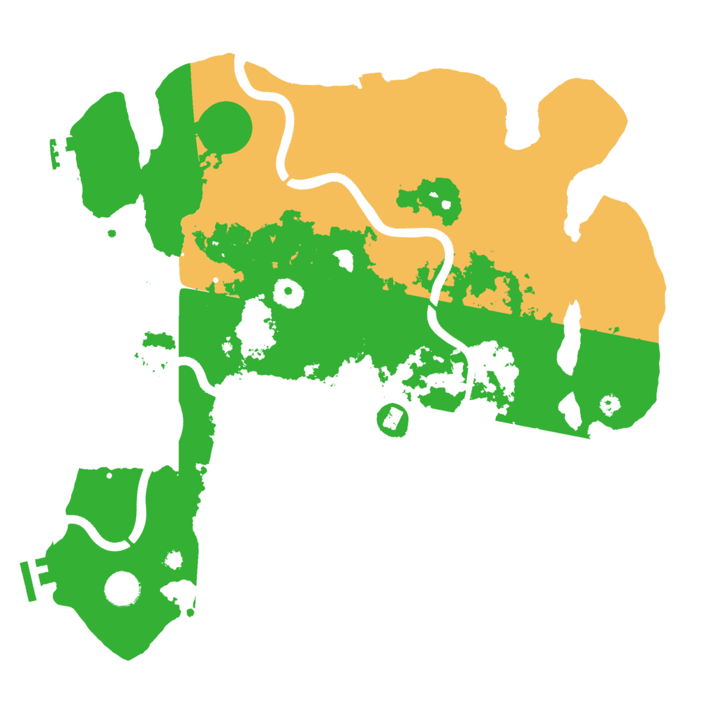 Biome Rust Map: Procedural Map, Size: 3600, Seed: 1218115810
