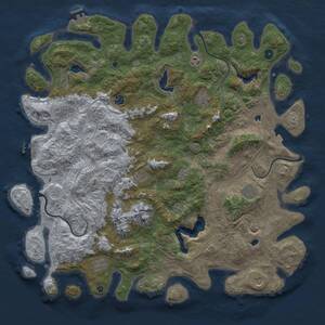 Thumbnail Rust Map: Procedural Map, Size: 5000, Seed: 2119852623, 15 Monuments