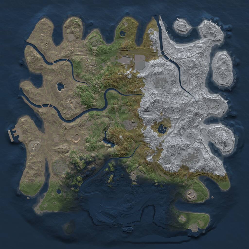 Rust Map: Procedural Map, Size: 4251, Seed: 67986434, 17 Monuments