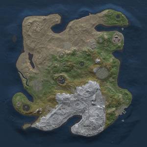 Thumbnail Rust Map: Procedural Map, Size: 3000, Seed: 1241241525, 16 Monuments