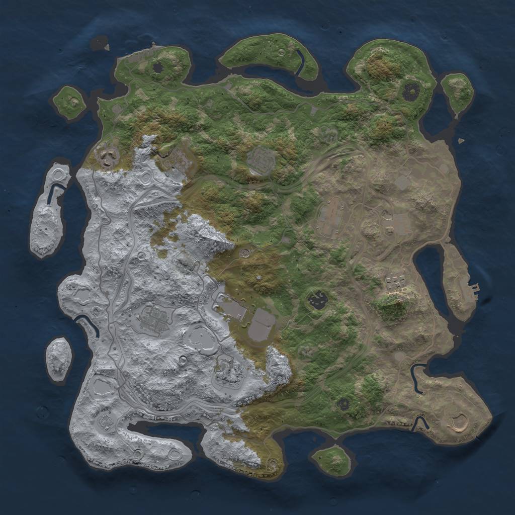 Rust Map: Procedural Map, Size: 4250, Seed: 371821122, 20 Monuments