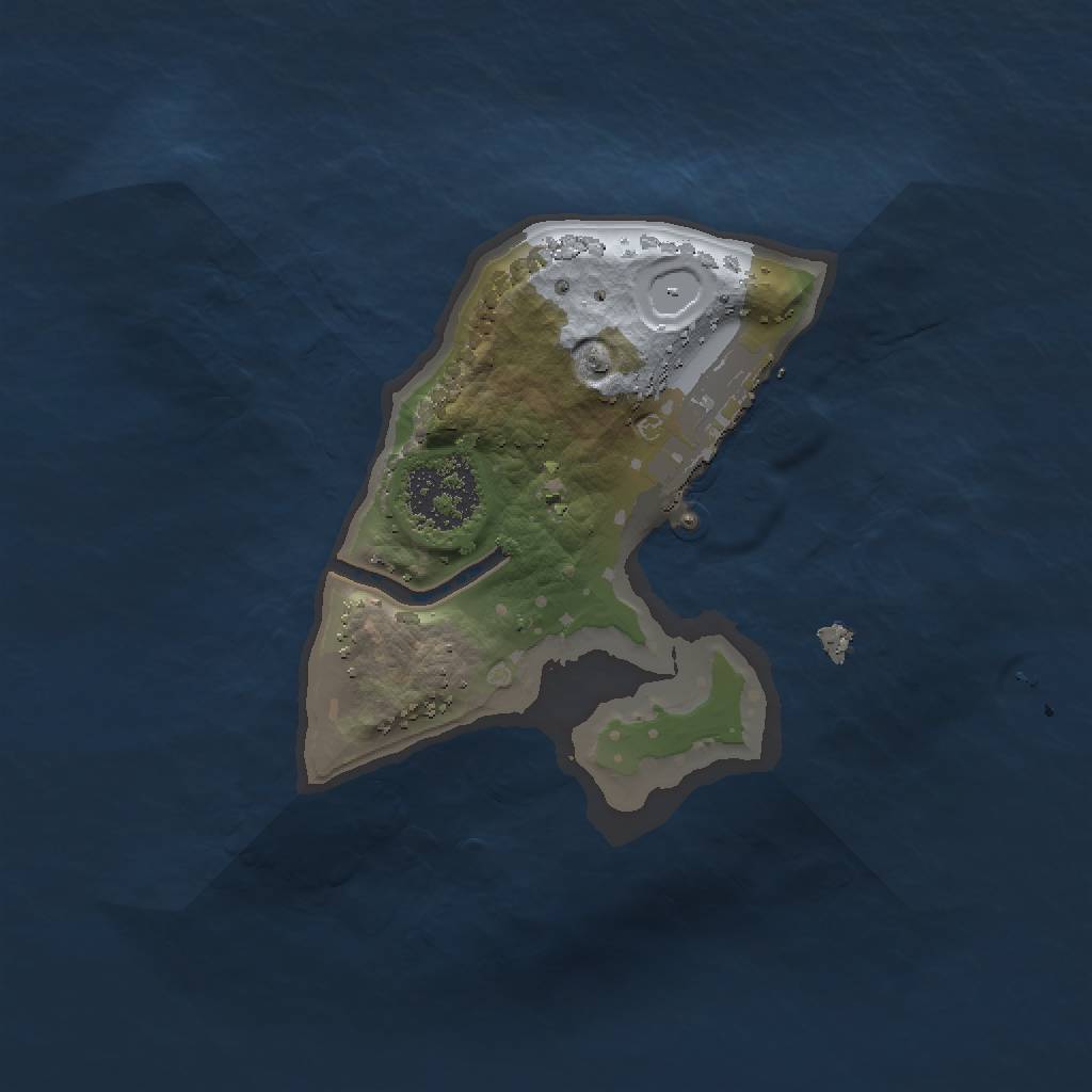 Rust Map: Procedural Map, Size: 1500, Seed: 232288, 5 Monuments