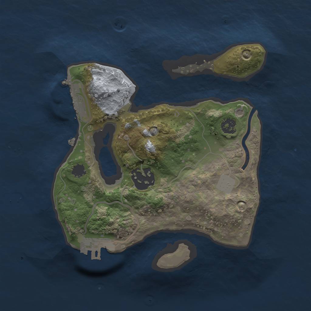 Rust Map: Procedural Map, Size: 2000, Seed: 533982553, 8 Monuments