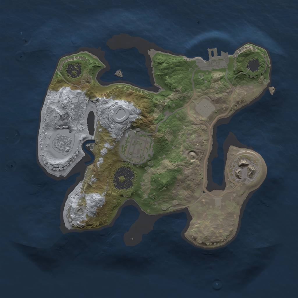 Rust Map: Procedural Map, Size: 2000, Seed: 694424260, 9 Monuments