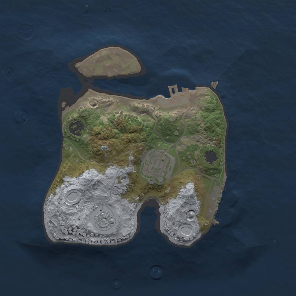 Rust Map: Procedural Map, Size: 2000, Seed: 355412369, 9 Monuments