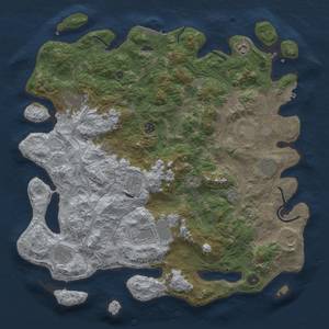 Thumbnail Rust Map: Procedural Map, Size: 4500, Seed: 1999215805, 19 Monuments