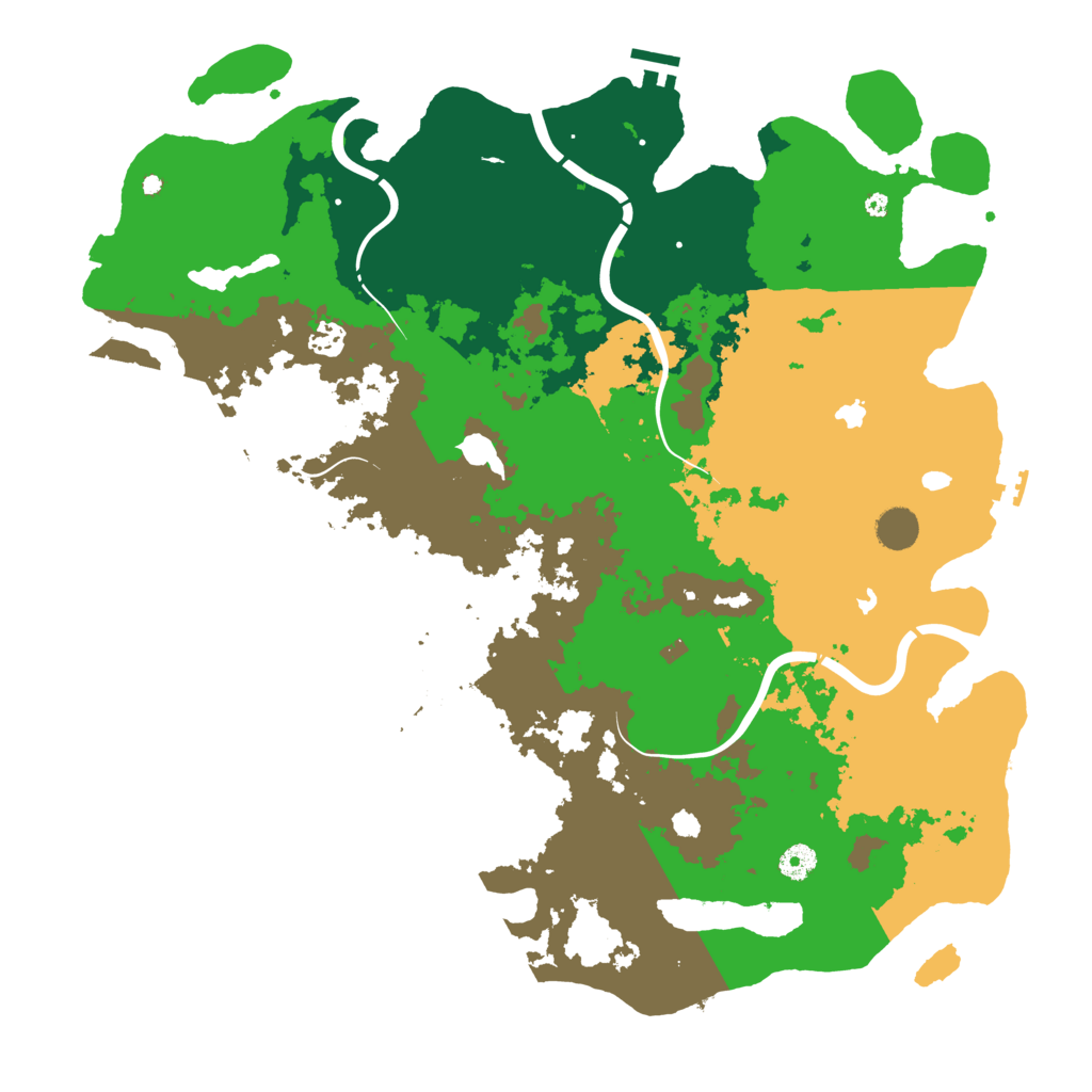 Biome Rust Map: Procedural Map, Size: 4500, Seed: 1999215805