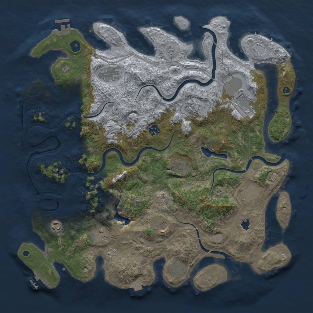 Rust Map: Procedural Map, Size: 4400, Seed: 5282746, 17 Monuments