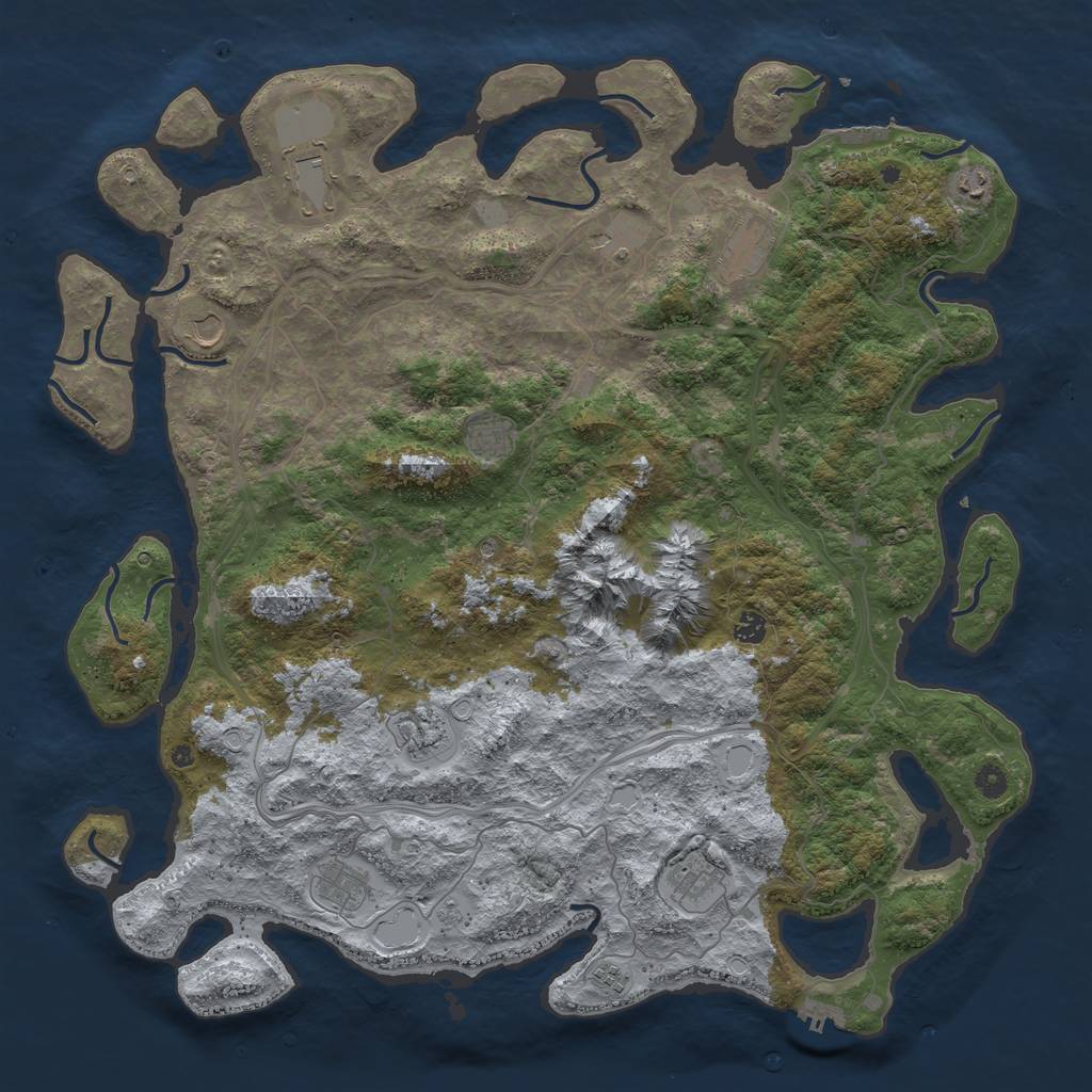 Rust Map: Procedural Map, Size: 5000, Seed: 20221103, 20 Monuments