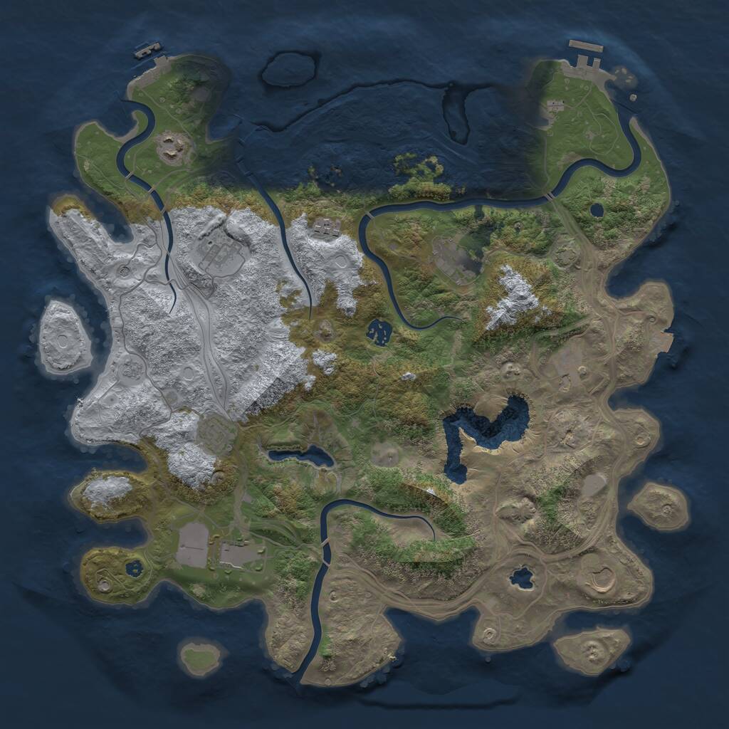 Rust Map: Procedural Map, Size: 4300, Seed: 3255648, 15 Monuments