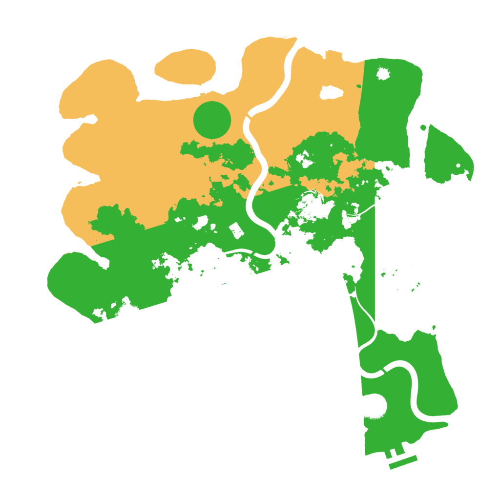 Biome Rust Map: Procedural Map, Size: 3500, Seed: 993459