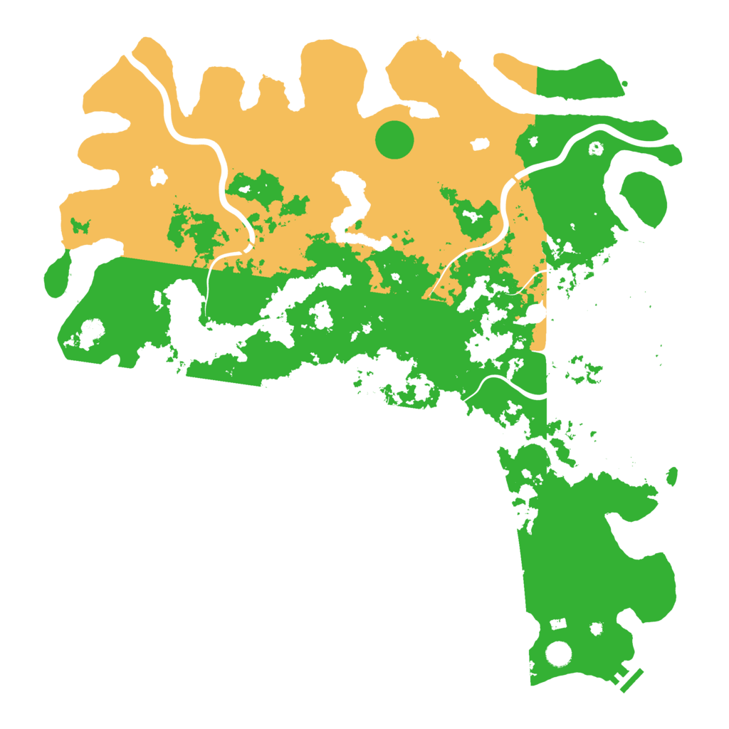 Biome Rust Map: Procedural Map, Size: 5000, Seed: 22821