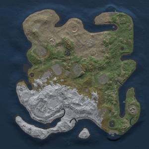 Thumbnail Rust Map: Procedural Map, Size: 3500, Seed: 804366885, 19 Monuments