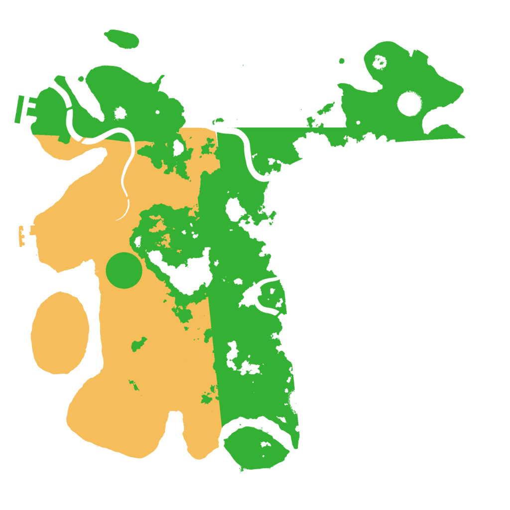 Biome Rust Map: Procedural Map, Size: 3700, Seed: 729537069