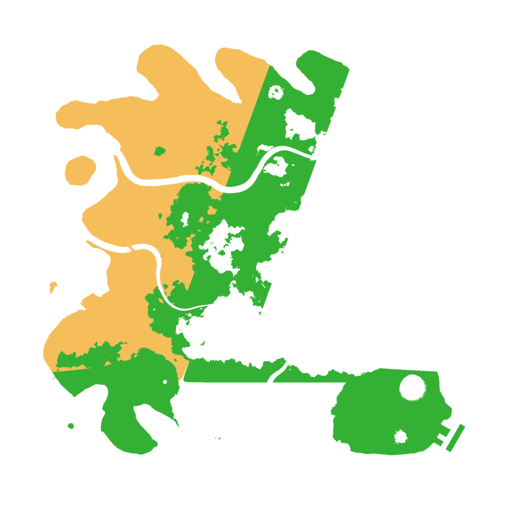 Biome Rust Map: Procedural Map, Size: 3500, Seed: 91555569