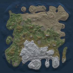 Thumbnail Rust Map: Procedural Map, Size: 4250, Seed: 998013, 18 Monuments