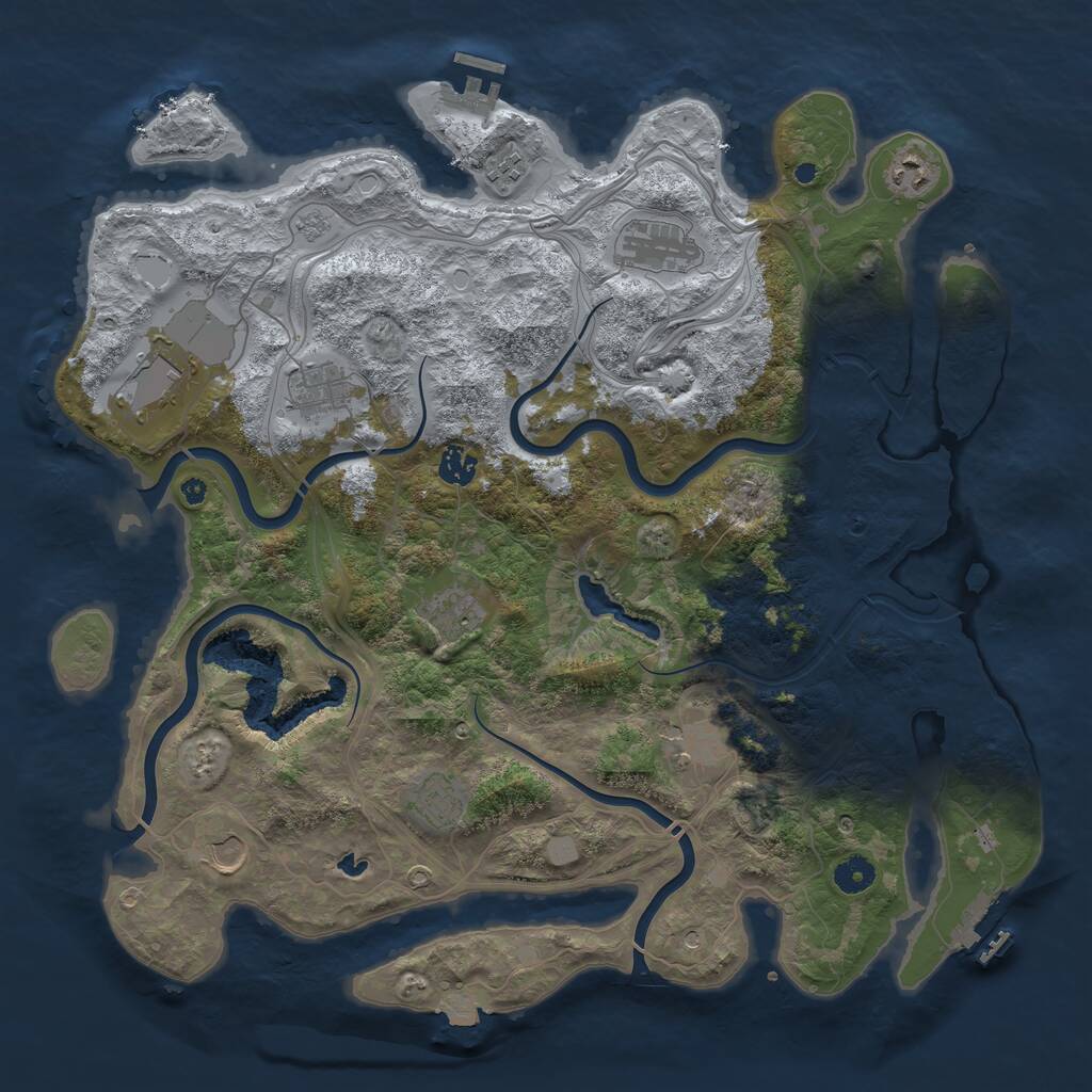 Rust Map: Procedural Map, Size: 4250, Seed: 2146931336, 16 Monuments