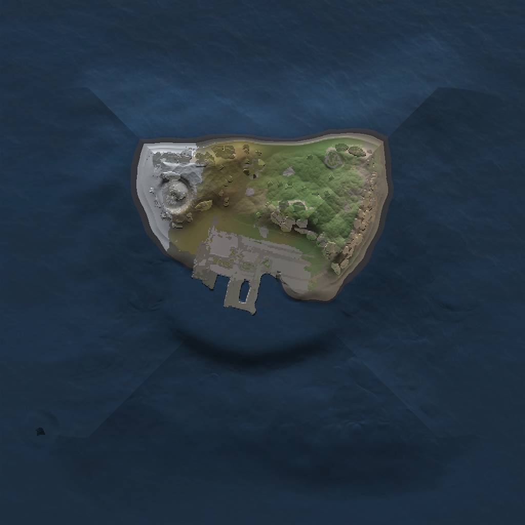 Rust Map: Procedural Map, Size: 1000, Seed: 605759, 4 Monuments