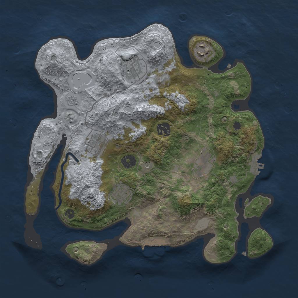 Rust Map: Procedural Map, Size: 3200, Seed: 4299, 15 Monuments