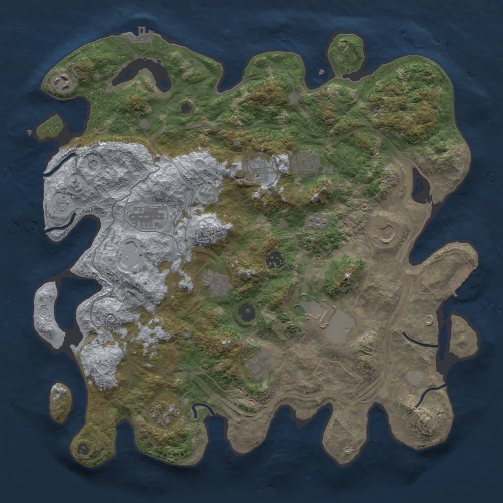 Rust Map: Procedural Map, Size: 4250, Seed: 5831071, 20 Monuments