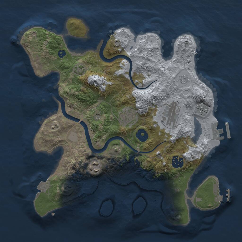 Rust Map: Procedural Map, Size: 3000, Seed: 4706895, 11 Monuments