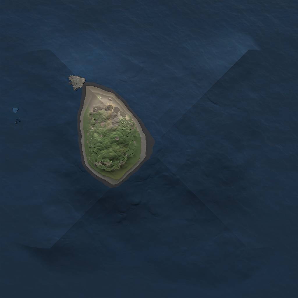 Rust Map: Procedural Map, Size: 1000, Seed: 532184, 3 Monuments