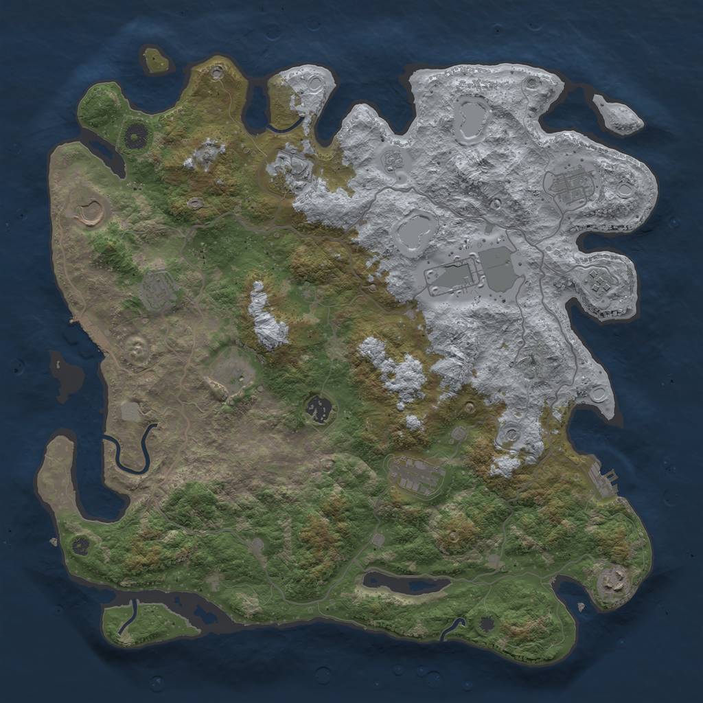 Rust Map: Procedural Map, Size: 4187, Seed: 25112022, 19 Monuments
