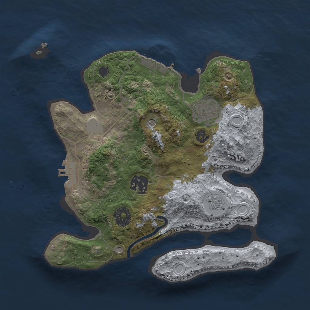 Rust Map: Procedural Map, Size: 2500, Seed: 12311382, 11 Monuments
