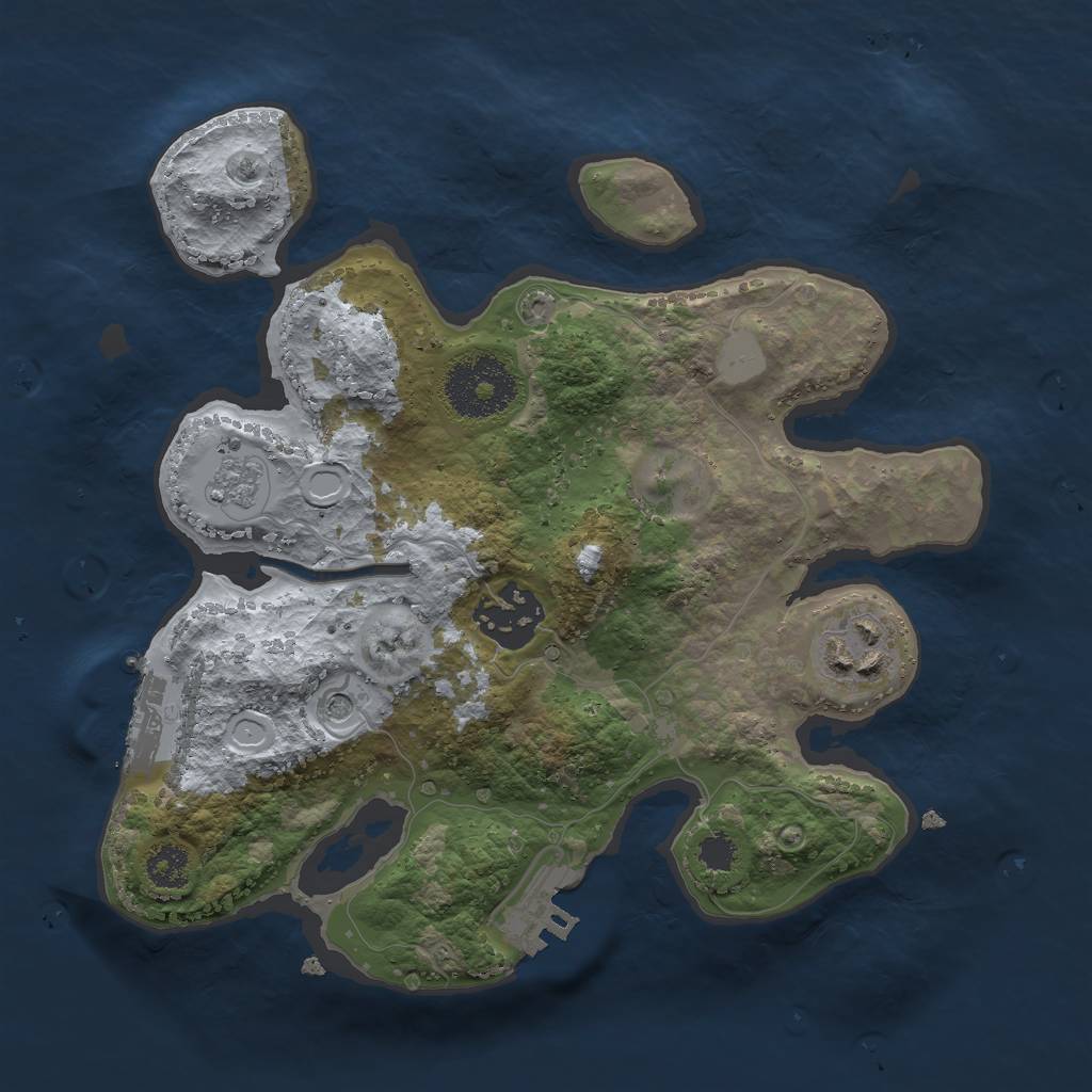 Rust Map: Procedural Map, Size: 2500, Seed: 123151382, 11 Monuments