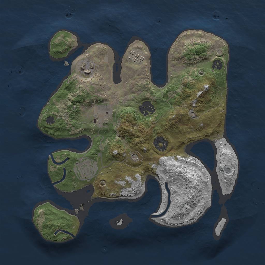 Rust Map: Procedural Map, Size: 2700, Seed: 9, 8 Monuments