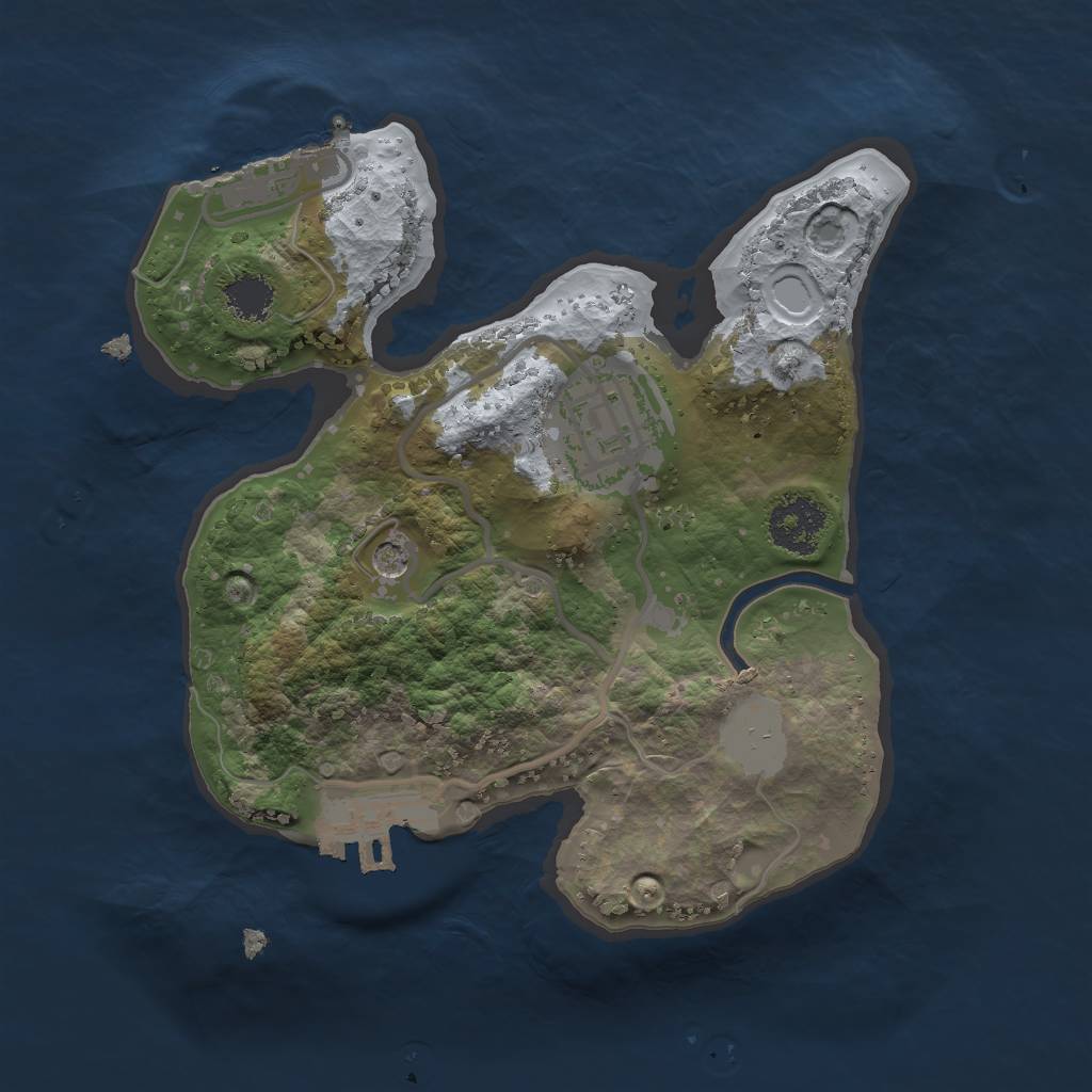 Rust Map: Procedural Map, Size: 1974, Seed: 11111, 9 Monuments