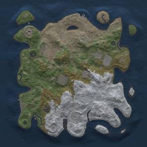 Thumbnail Rust Map: Procedural Map, Size: 3500, Seed: 984273745, 16 Monuments