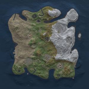 Thumbnail Rust Map: Procedural Map, Size: 3000, Seed: 1220822990, 16 Monuments