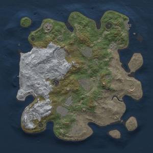 Thumbnail Rust Map: Procedural Map, Size: 3500, Seed: 17090, 19 Monuments