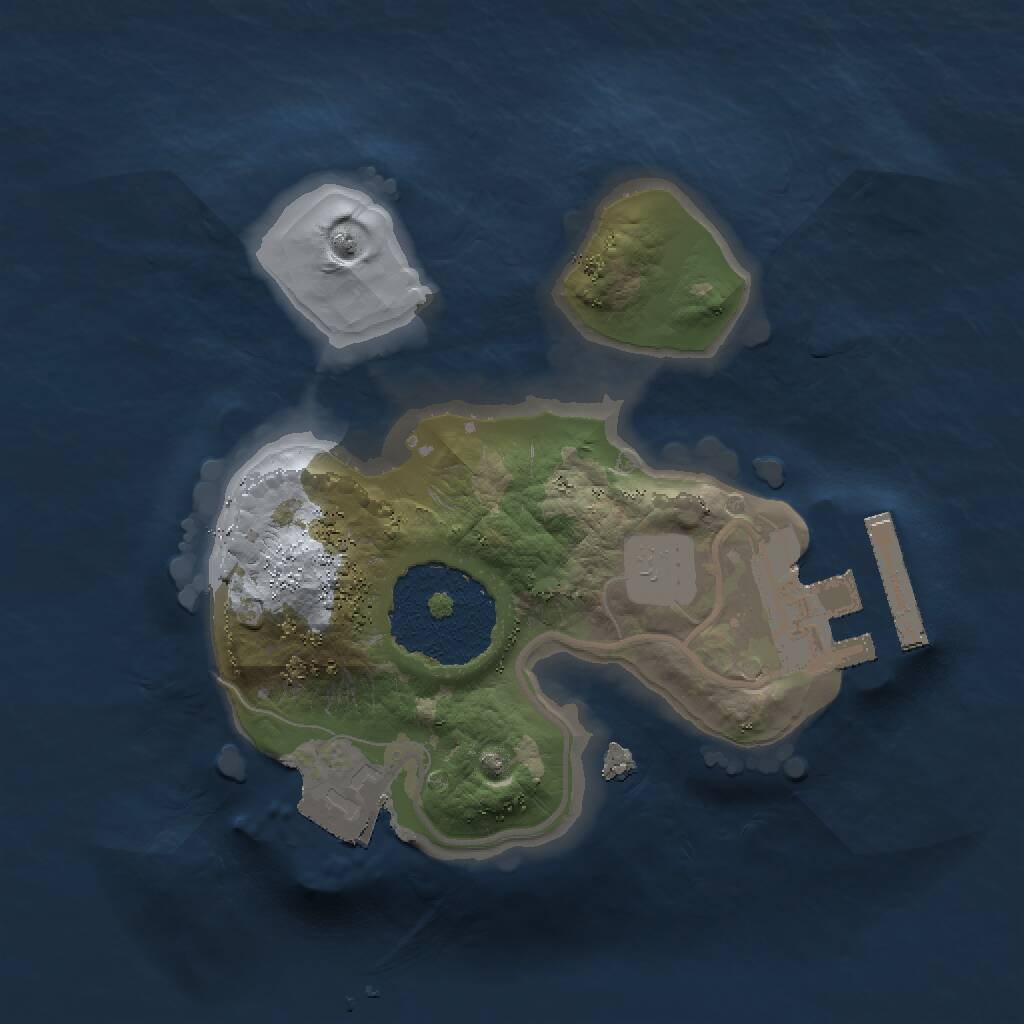 Rust Map: Procedural Map, Size: 1500, Seed: 29354, 2 Monuments